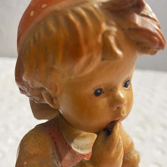 ANRI Sarah Kay  4" “Finding Our Way”Boy with a Wagon and a Teddy Bear - Picture 9 of 16